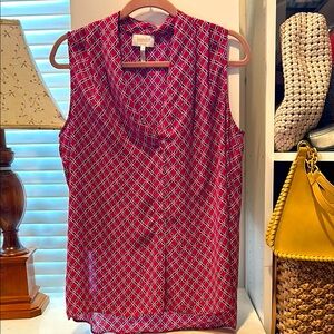 Laundry By Shelli Segal Pink and Blue Sleeveless Blouse